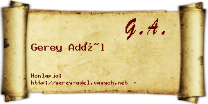 Gerey Adél névjegykártya
